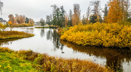 Autumn landscape. Karelia, Russia