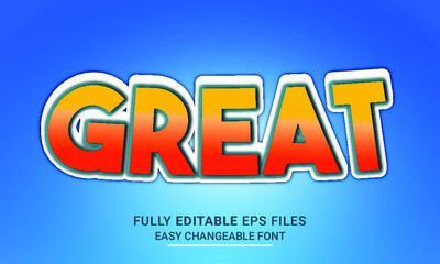 Obraz premium Great 3D editable text effect design