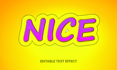 Nice 3D editable text effect design