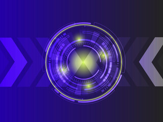 2d illustration Abstract futuristic electronic circuit technology background