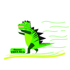 Naklejka premium green iguana cartoon