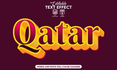 Editable text effect qatar