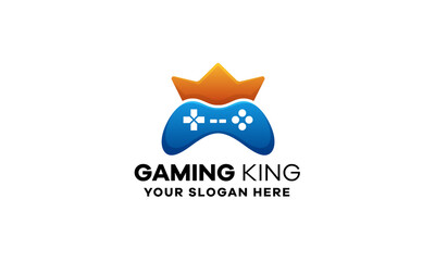 Gaming King Gradient Logo Template