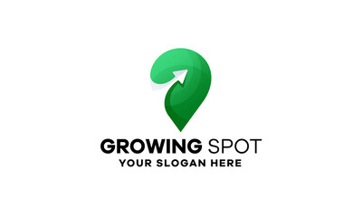 Growing Spot Gradient Logo Template