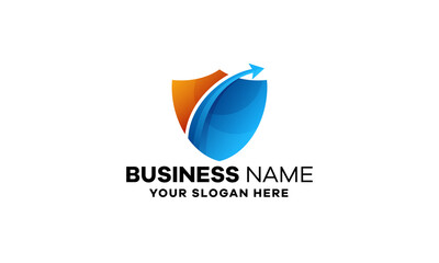 Shield Business Gradient Logo Template