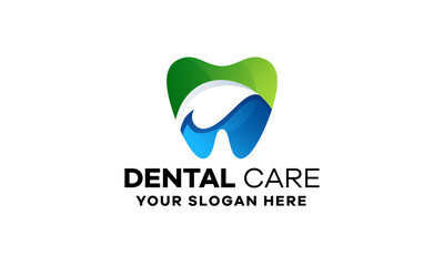 Dental Care Colorful Gradient Logo Template