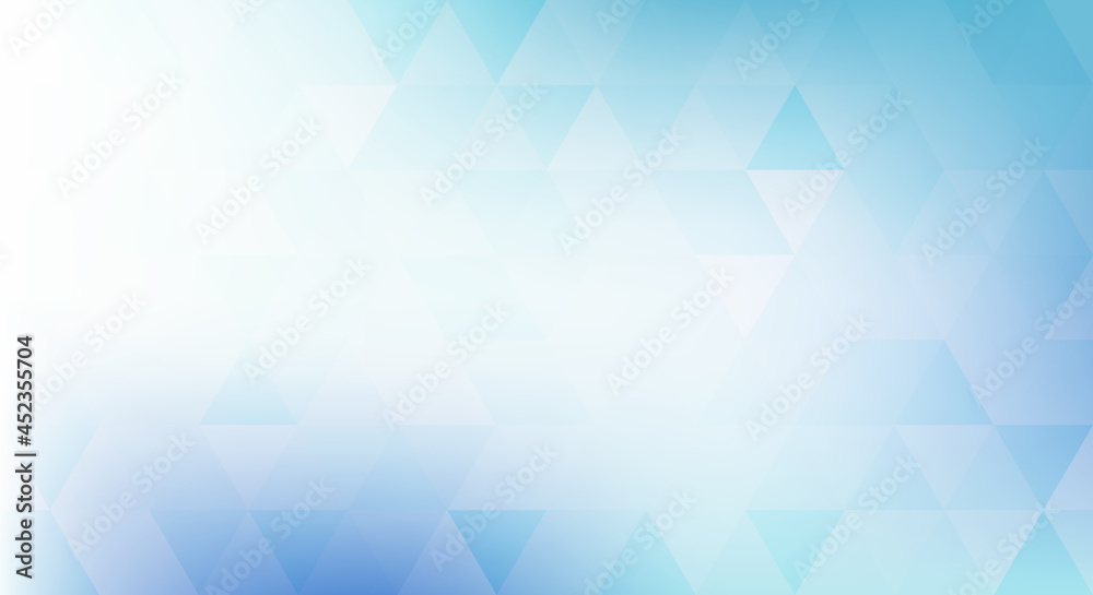 Poster Subtle background with light bluish triangles. Minimal vector pattern
