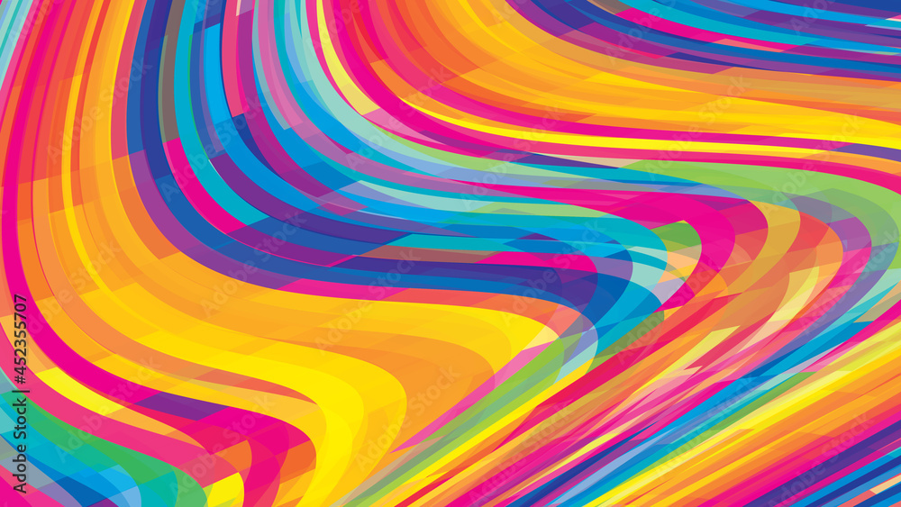 Aufkleber bright multicolor background with colored wavy stripes. versicolored vector graphics