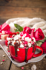 Valentine hot chocolate cup