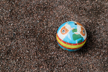 bright colorful toy child ball on the ground