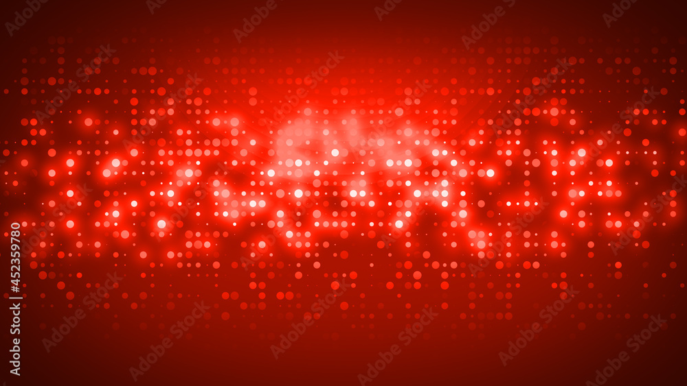 Wall mural abstract dot red pattern gradient texture technology background.