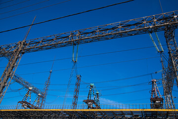 High-voltage power transformer substation