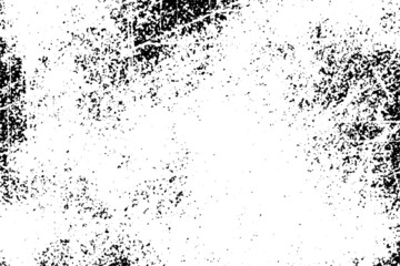 Naklejka premium Grunge black and white pattern. Monochrome particles abstract texture. Background of cracks, scuffs, chips, stains, ink spots, lines. Dark design background surface.Grunge Texture Vector