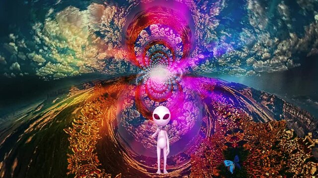 Welcome to Area 51. Alien waving