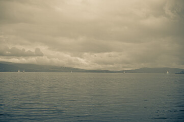 Mist covering Dunoon and the Cowal Peninsula