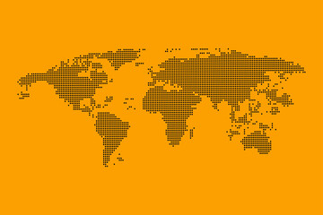 Dotted World Map Vector