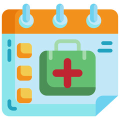 Fototapeta premium medical appointment flat icon