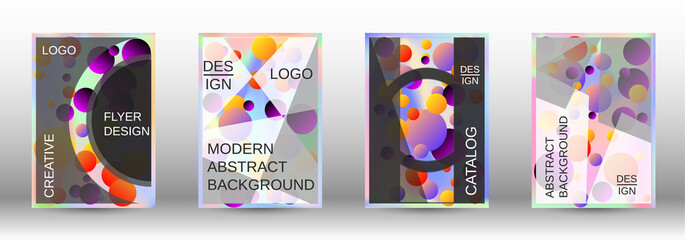 Fototapeta premium Future futuristic template with abstract balls for design.