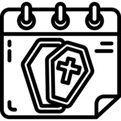 Obraz premium Memorial day line icon