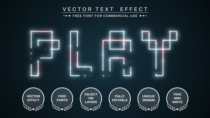 Play - Editable Text Effect, Font Style