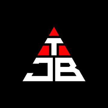 TJB triangle letter logo design with triangle shape. TJB triangle logo design monogram. TJB triangle vector logo template with red color. TJB triangular logo Simple, Elegant, and Luxurious Logo. TJB 