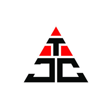 TJC triangle letter logo design with triangle shape. TJC triangle logo design monogram. TJC triangle vector logo template with red color. TJC triangular logo Simple, Elegant, and Luxurious Logo. TJC 