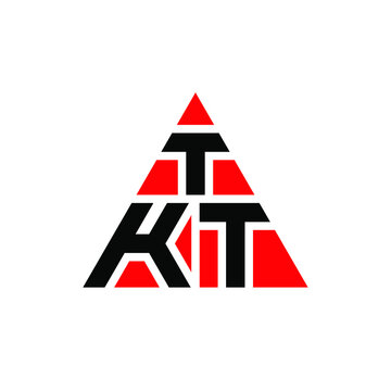 TKT triangle letter logo design with triangle shape. TKT triangle logo design monogram. TKT triangle vector logo template with red color. TKT triangular logo Simple, Elegant, and Luxurious Logo. TKT 