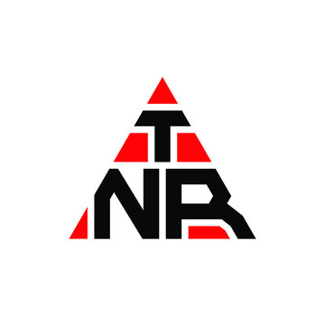 TNR triangle letter logo design with triangle shape. TNR triangle logo design monogram. TNR triangle vector logo template with red color. TNR triangular logo Simple, Elegant, and Luxurious Logo. TNR 