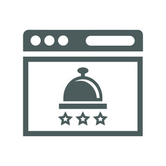 Food rating icon. Gray vector graphics.