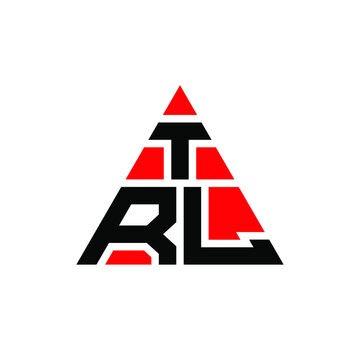 TRL triangle letter logo design with triangle shape. TRL triangle logo design monogram. TRL triangle vector logo template with red color. TRL triangular logo Simple, Elegant, and Luxurious Logo. TRL 