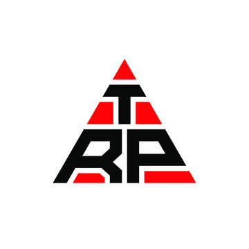 TRP triangle letter logo design with triangle shape. TRP triangle logo design monogram. TRP triangle vector logo template with red color. TRP triangular logo Simple, Elegant, and Luxurious Logo. TRP 