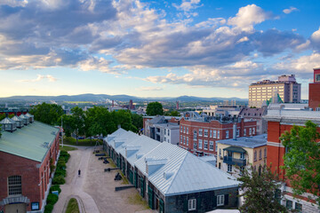 Artillery park heritage site, at dusk, Quebec city, Canada