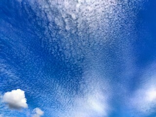 beautiful clouds, blue sky, air, space, freedom.