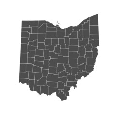Obraz na płótnie Canvas map of Ohio. vector illustration