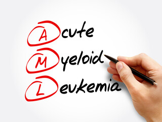 AML - Acute Myeloid Leukemia acronym, health concept background