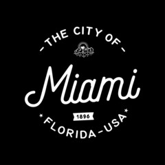Miami logotype. Miami Florida vector design template. Vector and Illustration.

