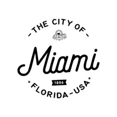 Miami logotype. Miami Florida vector design template. Vector and Illustration.

