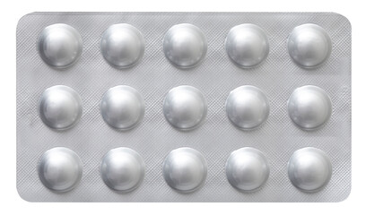 Pigluks in a silver plastic plate isolated on a white background.