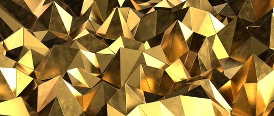 gold polygon geometric abstract background