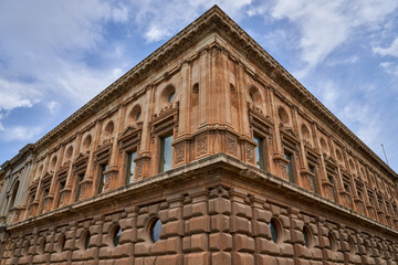 Fototapeta premium Palace of Carlos V in the Alhambra in Granada in Spain 