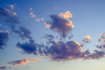Obraz na płótnie Canvas Wonderful beautiful clouds in the sky.