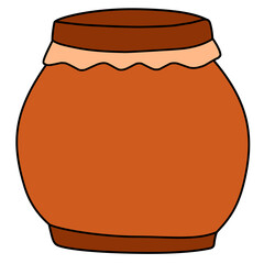 Vector isolated element orange jar with jam