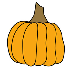 Vector isolated element vegan yellow strange pumpkin.