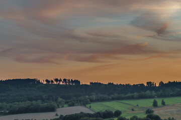 sunset in the mountains