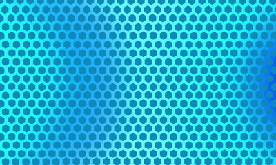 Surface with cyan hexagons on a blue background