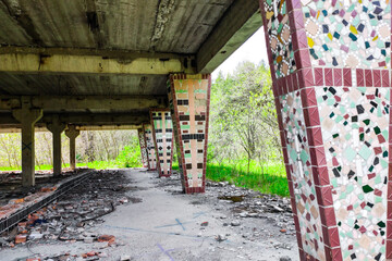 Abandoned high-rise buildings, city. Clean quarts and buildings without windows or doors.