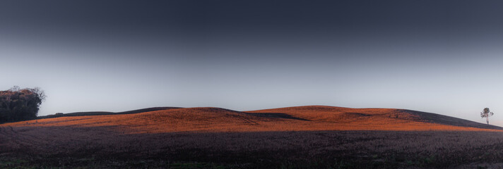sunset in the mountains