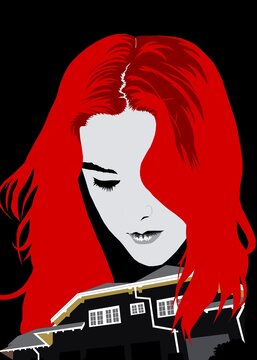 Red Hair Girl House