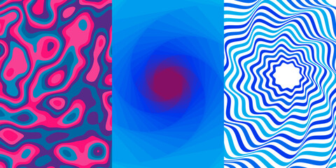 Patrones abstracto de varios colores y formas