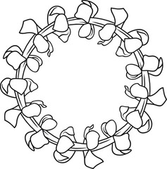 Hawaiian lei flower in a perfect circle for jewelry metal stamp.